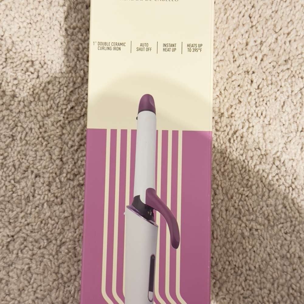 Purple and White Curling Iron